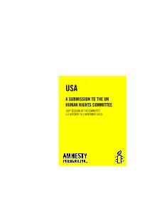 109Th Hrcttee AI Submission USA to the CCPR Final
