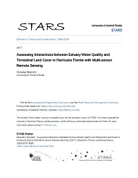 Assessing Interactions Between Estuary Water Quality and Terrestrial Land Cover in Hurricane Events with Multi-Sensor Remote Sensing