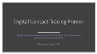 Digital Contact Tracing Primer