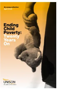 Ending Child Poverty: Twenty Years On