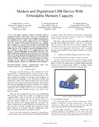 Modern and Digitalized USB Device with Extendable Memory Capacity