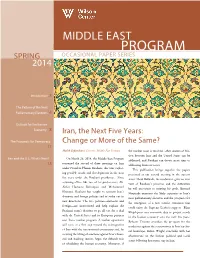 PROGRAM OCCASIONAL PAPER SERIES Spring 2014