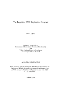 The Togavirus RNA Replication Complex