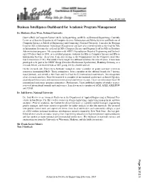 Business Intelligence Dashboard for Academic Program Management
