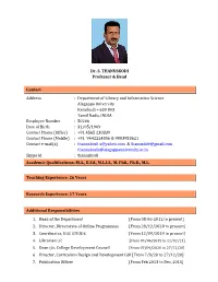 Department of Library and Information Science Alagappa University
