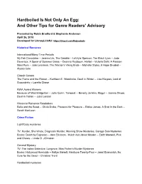 Hardboiled Is Not Only an Egg -- Title List .Pdf