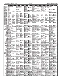 Sunday Morning Grid 1/11/15 Latimes.Com/Tv Times