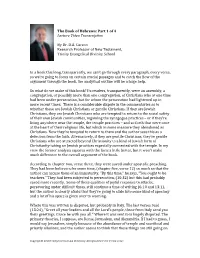 The Book of Hebrews: Part 1 of 4 Lecture Video Transcription by Dr