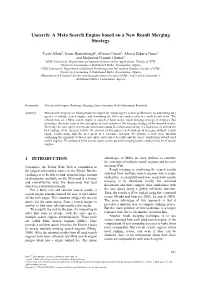 A Meta Search Engine Based on a New Result Merging Strategy