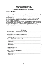 Contents PRIMARY SCHOOL – ANONYMOUS SUBMISSIONS