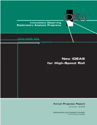 New IDEAS for High-Speed Rail