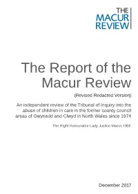 The Report of the Macur Review (Revised Redacted Version)
