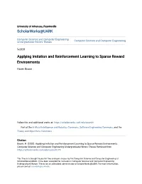 Applying Imitation and Reinforcement Learning to Sparse Reward Environments
