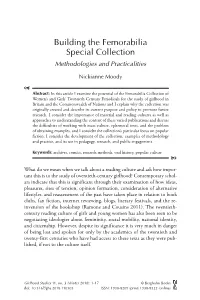 Building the Femorabilia Special Collection Methodologies and Practicalities