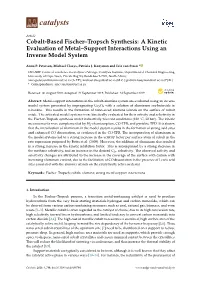 Cobalt-Based Fischer–Tropsch Synthesis: a Kinetic Evaluation of Metal–Support Interactions Using an Inverse Model System