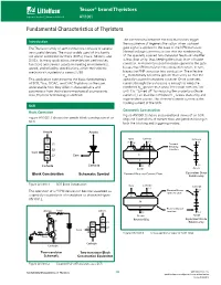 Fundamental Characteristics of Thyristors Application Note