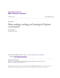Music Making, Teaching, and Learning in Chiptune Communities Jon M