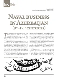 Naval Business in Azerbaijan (9Th-17Th Centuries)