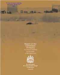 Report of the Commission of Inquiry Into Matters Relating to the Death of Neil Stonechild