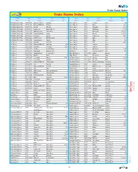Train Name Index