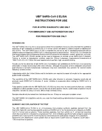 UBI® SARS-Cov-2 ELISA INSTRUCTIONS for USE