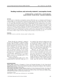Vending Machines and University Students' Consumption Trends