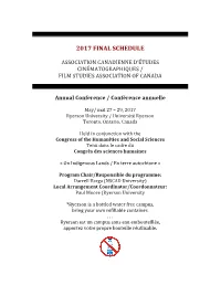 2017 Final Schedule
