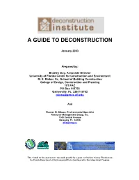 A Guide to Deconstruction