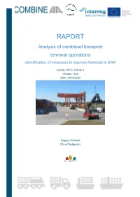 Analysis of Combined Transport Terminal Operations Identification of Measures to Improve Terminals in BSR
