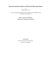 Some Near Horizon Studies on Weyl and Vaidya Spacetimes by C Sharmila Dhevi G G
