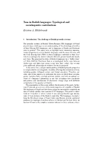 Tone in Bodish Languages: Typological and Sociolinguistic Contributions