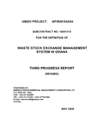 Waste Stock Exchange Management System in Ghana Third Progress Report