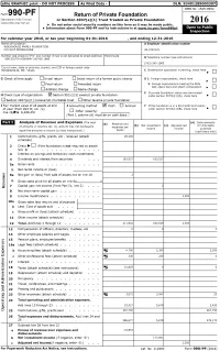 2016 Internal Rev Enue Ser Ice ► Do Not Enter Social Security Numbers on This Form As It May Be Made Public