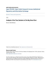 Analysis of the Flow Variation of the Big Sioux River