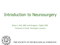 Introduction to Neurosurgery