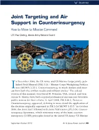 Joint Targeting and Air Support in Counterinsurgency How to Move to Mission Command