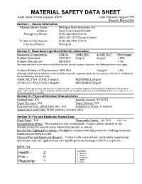 Material Safety Data Sheet