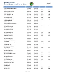 Palm Beach County Project / Control Cross Reference Listing 2/8/2017