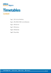 Timetables Content
