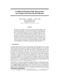 Conditional Random Field Autoencoders for Unsupervised Structured Prediction