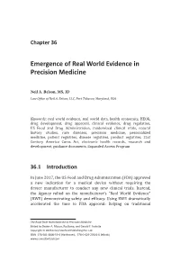 Emergence of Real World Evidence in Precision Medicine
