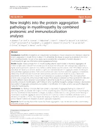 New Insights Into the Protein Aggregation Pathology in Myotilinopathy by Combined Proteomic and Immunolocalization Analyses A