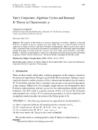 Tate's Conjecture, Algebraic Cycles and Rational K-Theory In