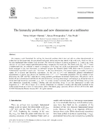 The Hierarchy Problem and New Dimensions at a Millimeter
