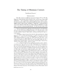 The Timing of Minimum Contacts