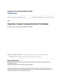 Using Data to Support Learning (Conference Proceedings)