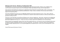 2020 11 23 Weekly List of Planning Applications – Kincardine