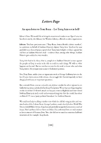 An Open Letter to Tony Benn – Let Tariq Aziz Rot in Hell!