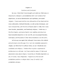 Chapter 15 Summary and Conclusion by Now, I Think That I Have Brought up to Date My 1968 Book, Is Objecti