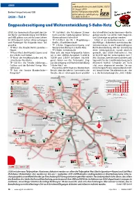 Engpassbeseitigung Und Weiterentwicklung S‑Bahn‑Netz